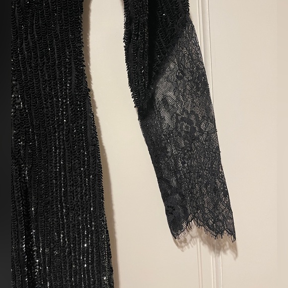 NWOT Black Sequin Embellished  Lace Dress - Picture 5 of 10